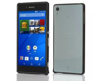 Други Бъмпъри за телефони Луксозен алуминиев бъмпър оригинален за Sony Xperia Z4 / Sony Xperia Z3+ черен